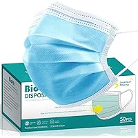 Face Masks, Disposable Face Masks, Breathable Face Mask, Dust Masks 50 Pack
