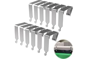 KOPKIO 12 PCS Over The Door Hook Office Cubicle Hangers Cubicle Walls Hooks,Universal Panel Partition Metal Hooks for Hanging File Bins, Keys, Whiteboard (Silver Small)