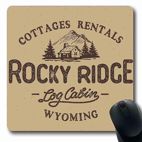 Amazon Com Mousepads For Computers Badge Brown Log Hand Made