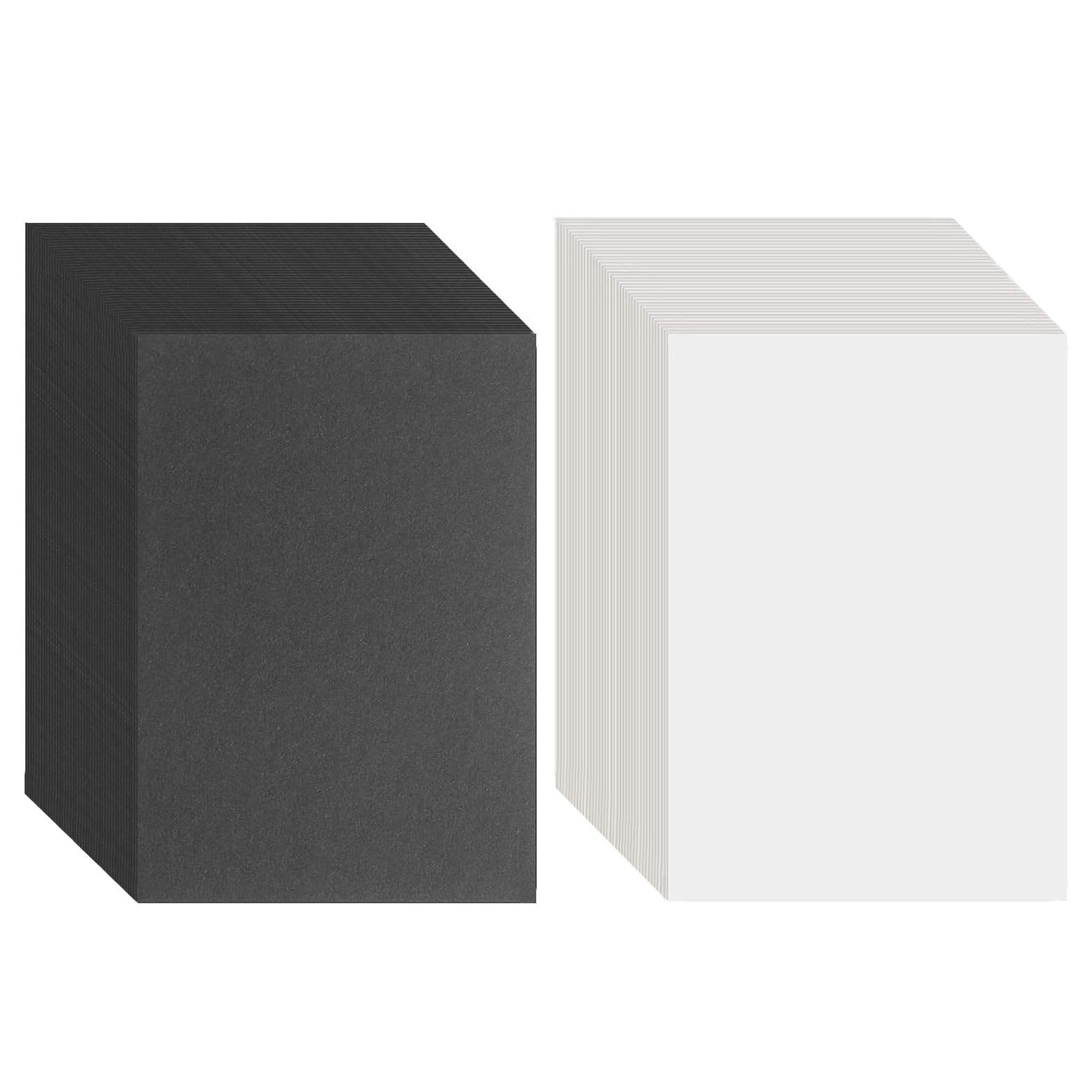 YSDMY 100 Sheets Kraft Paper Card A6 350gsm 14.5 x 9.5 cm Hard Paper A6 Business Card Paper（Black + White