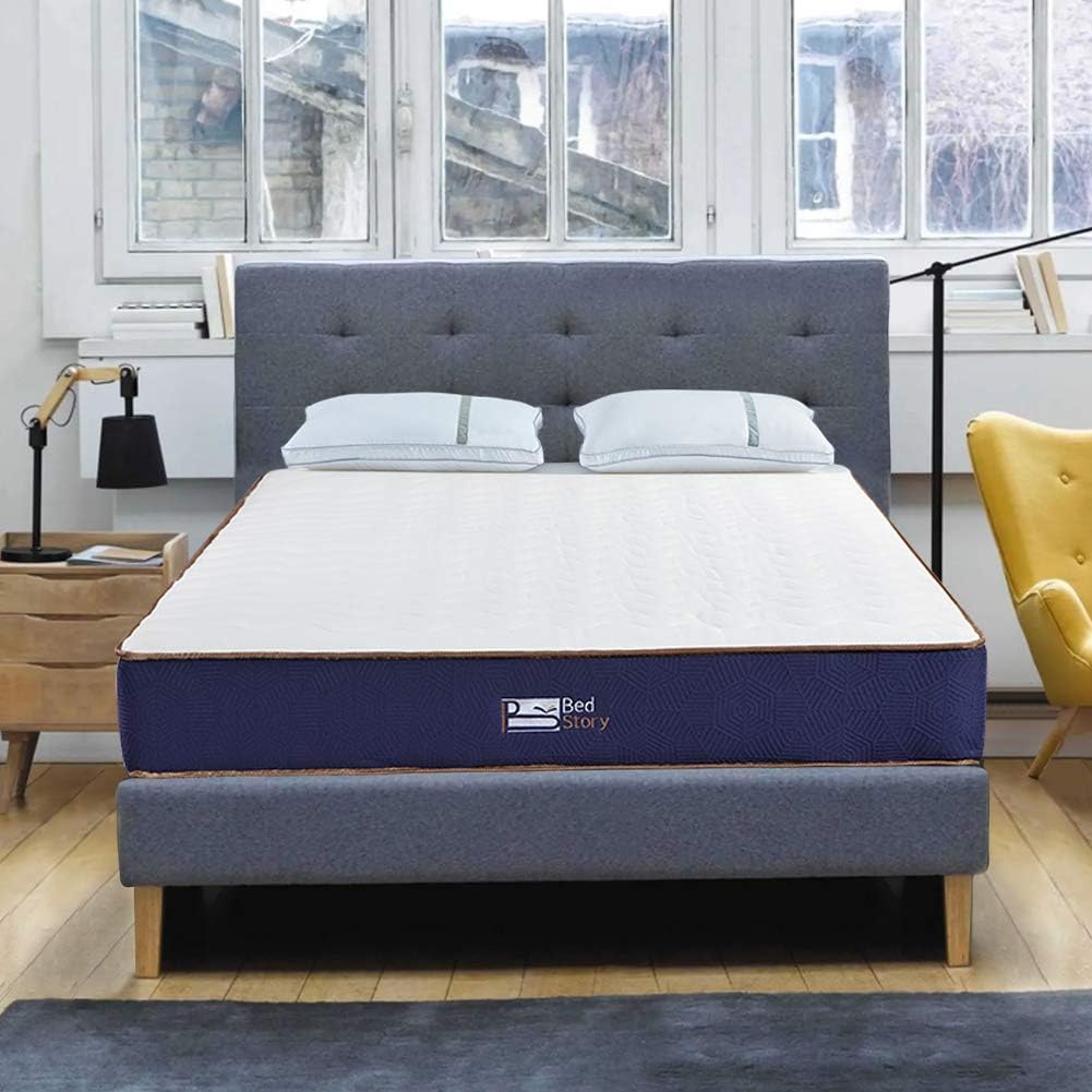 BedStory Pocket Spring Mattress, Blue, 90x190x23cm - Image 3