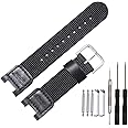 MCXGL Cloth/Leather Strap Replacement for Casio SGW-100 GW-3000B GW-3500B PAS-400B Twin Sensor Men's Sport Watch Accessories Nylon Band