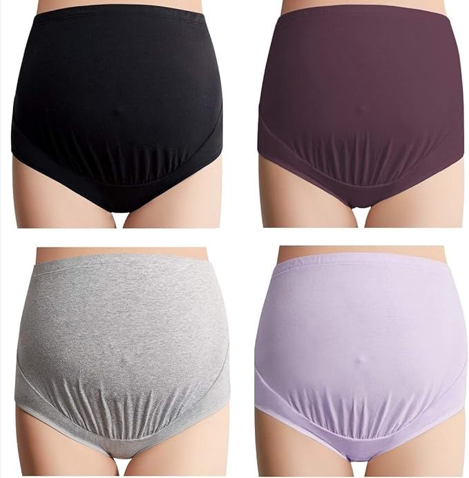Mama Cotton Women's High Waist Maternity Underwear Over The Bump