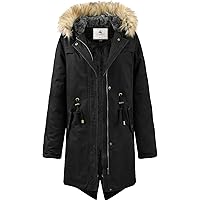 Uoiuxc Women's Hooded Winter Coat Warm Fleeced Lined Parka Long Jackets