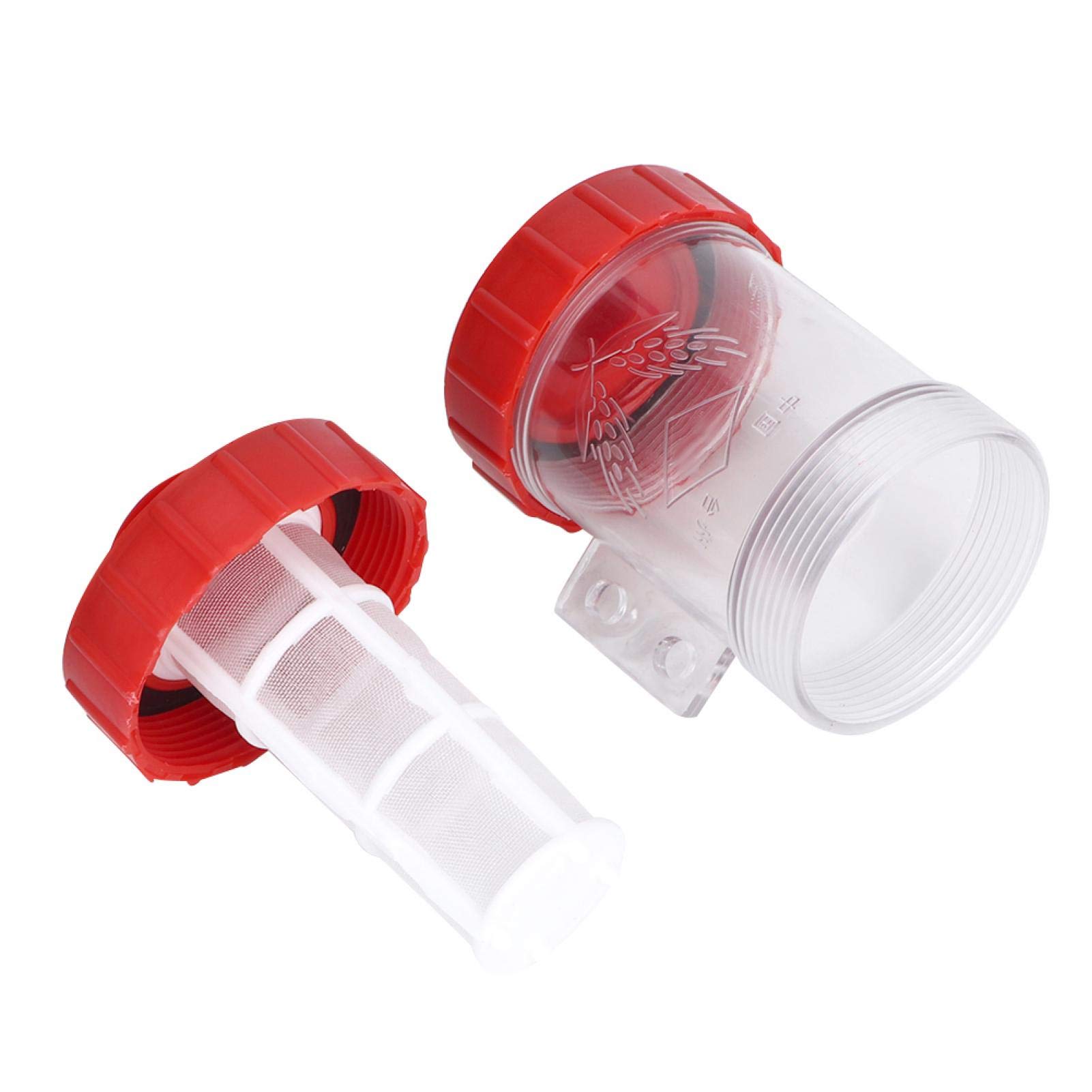 Oumefar Agricultural In-Line Mesh Filter High Flow Transparent Filter Garden Irrigation Filter In-line Mesh Strainer(1in)