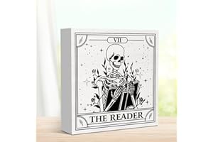 Book Shelf Bookish Decor for Bookshelf Librarian Funny Tarot Bookworm Gifts for Women Men Teens Book Lover 5 x 5 inches