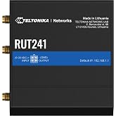 Teltonika RUT241098000 Model RUT241 Industrial Cellular Router; 4G and 3G Connectivity; for use in North America; Compatible with Verizon, AT&amp;T, and T-Mobile; WAN Failover with Auto Switching