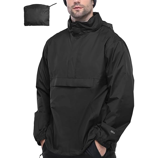 Cottonhood Packable Windbreaker, Lightweight Waterproof Pullover