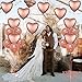 KatchOn Big Rose Gold Heart Balloons - 18 Inch, Pack of 20 | Rose Gold & Blush Pink Heart Shaped Balloons | Valentines & Galentines Day Decorations