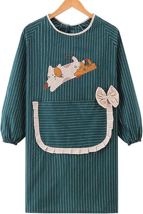 Amazon Bole Kk 割烹着 スモック 保育士 エプロン 女性用 キャラクターかっぽう着レディース ポケット付き おしゃれ かわいい ギンガム 料理 ガーデニング 母の日 プレゼント 猫柄 エプロン オンライン通販