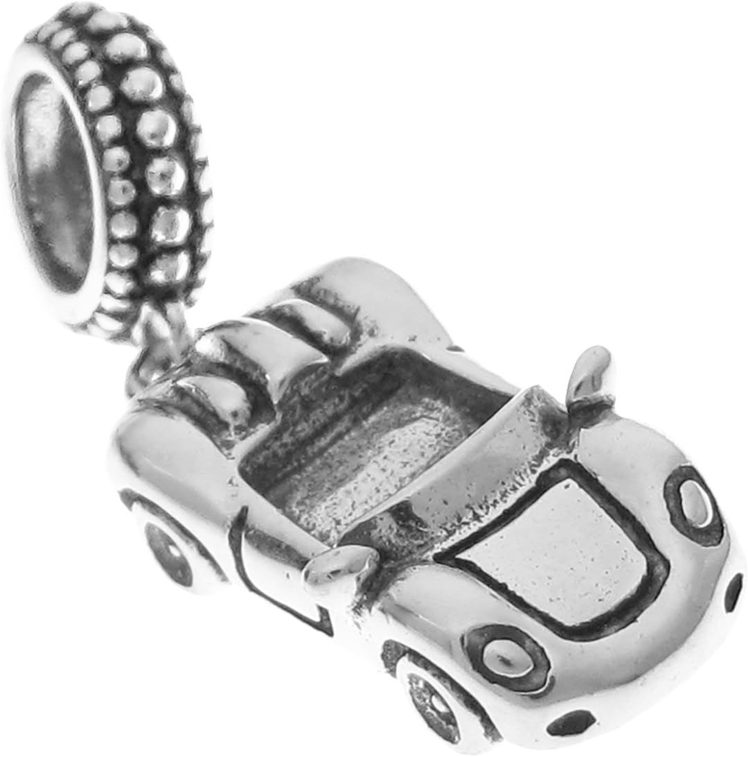 Dreambell925 Sterling Silver Luxary Racing Car Dangle for European Charm Bracelets