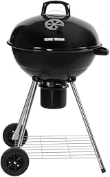 George Foreman Portable Charcoal BBQ Round Kettle 47.5 cm Grill with Wheel Stand view 7