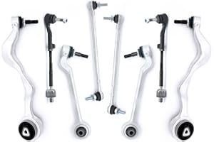 Chefull 8pcs Front Suspension Kit Upper Control Arm and Ball Joint Assembly E90 Stabilizer Link Inner Outer Tie Rod End Fits for BMW 128i 135i 325i 328i 330i 335d 335i 335is 2006-2013 (2WD Only)