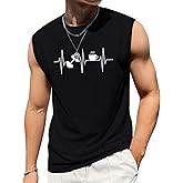InleaderStyle Mens Sleeveless Tank Tops Workout Gym Muscle Shirts Graphic Casual Summer Beach T-Shirt
