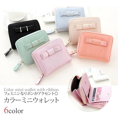 Amazon S Bbg 財布 レディース コンパクト リボンモチーフ 可愛い 二