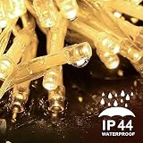 Gresonic 100LED Fairy Lights Warm White 8 Modes 66ft Outdoor Indoor Plug In view 4