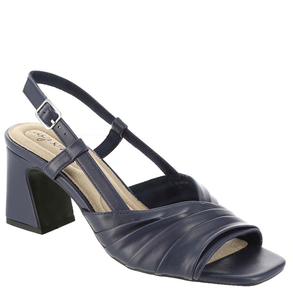 Easy Street Women’s Lucie Heeled Sandal, Navy, 8 Narrow