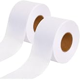 SUALWE 2 Rolls Fusible Batting Tape for Quilting -2 Inches x 30 Yards White Batting Seam Tape, Fusible Sheer Binding Tape for Batting Quitting Sewing