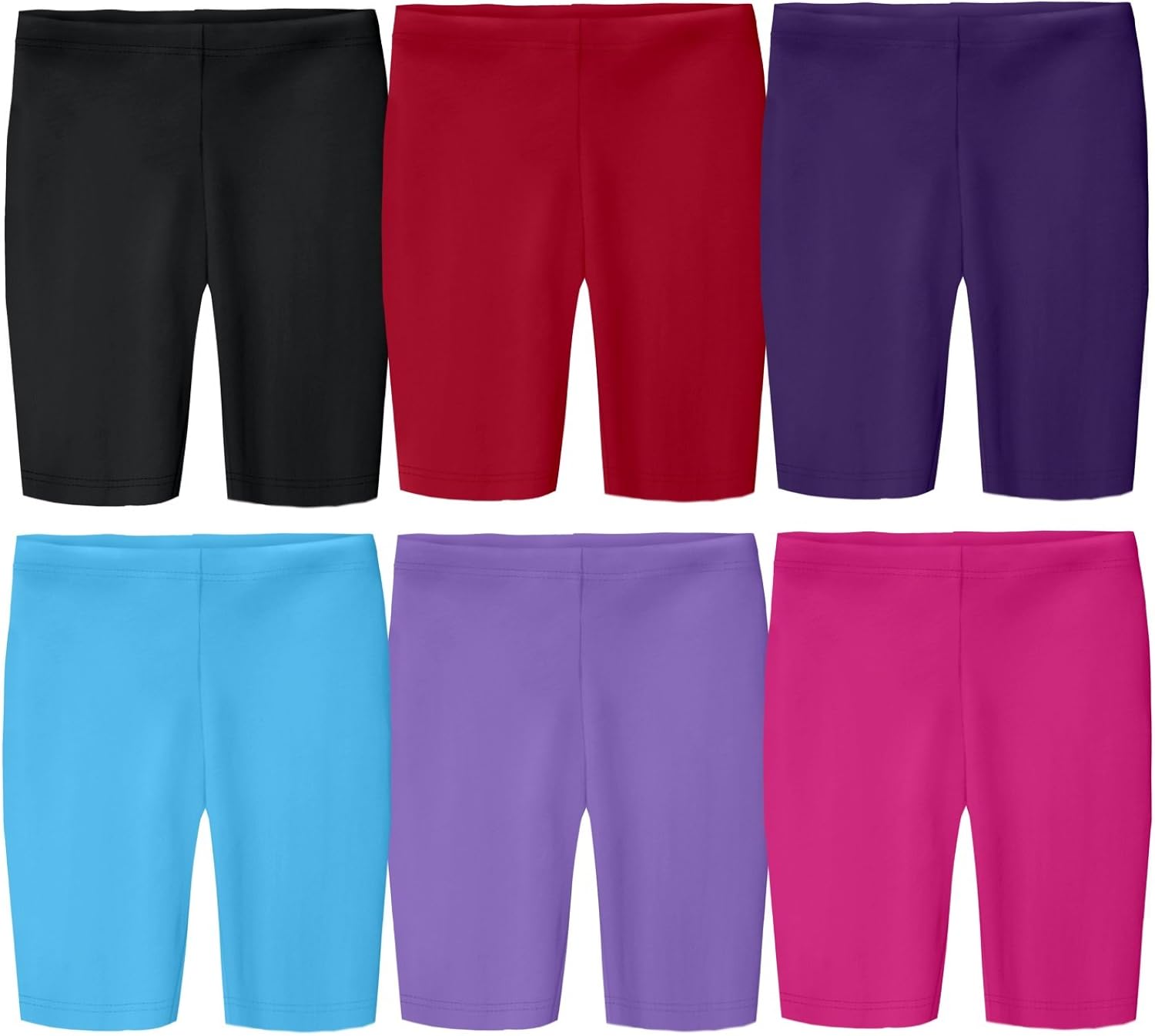City Threads Girls' Cotton Long Bike Shorts for School Play Sports Under Skirts: Clothing