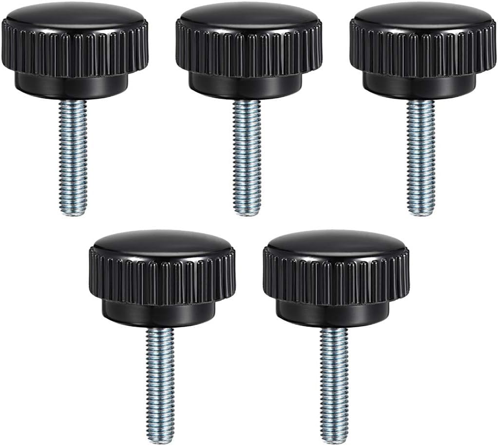 MACHSWON Knurled Clamping Knobs Saw Drill Press Lathe and Routing Jigs Packaging Machinery Printing Equipment Hand Clamping Handle Bolt Hand Knob Screw Replacement Parts M8 x 25mm 5pcs