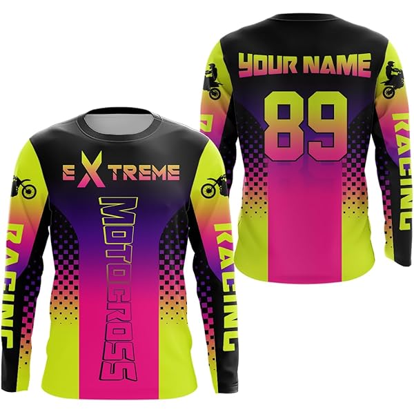 Amazon.com: Personalized Motocross Jersey Kid&Adult UPF30+