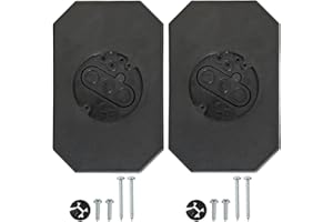 KETTKEL Vinyl Siding Mounting Blocks, Outdoor Light Mounts with Built-in Electrical Box, Fits 1/2 in Lap & 4 in Siding (2 Black)