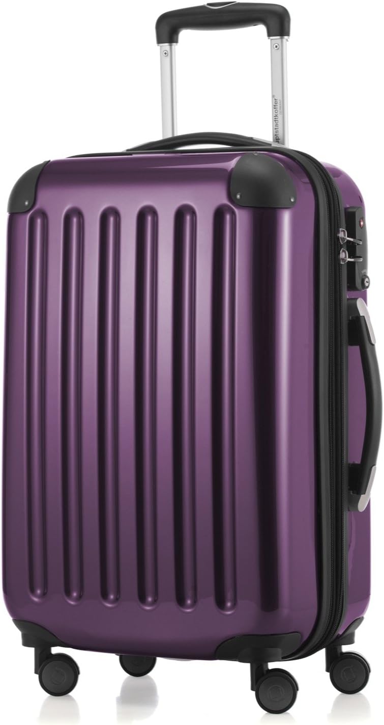 HAUPTSTADTKOFFER - Alex - Carry on luggage Suitcase Hardside Spinner Trolley Expandable 20 TSA Purple