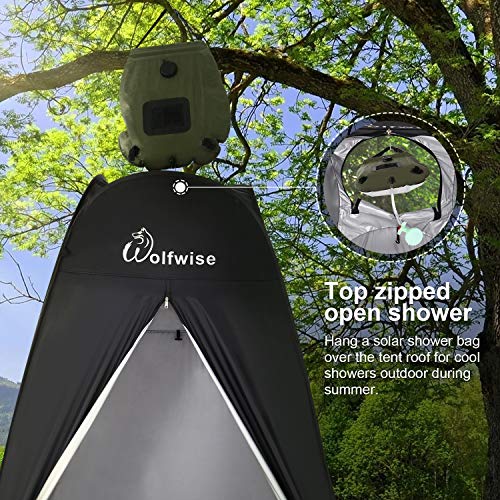 WolfWise 6.6FT Portable Pop Up Privacy Shower Tent Spacious Changing