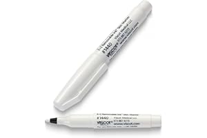 Viscot Medical EZ Removable Ink Aesthetic Marker, White - Non-Sterile, Compact Body Marker - Precise Regular Tip, Visible Marking Pen & Removes Completely with Alcohol Swab or Soap & Water, 50 Count