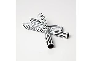 KSY JUMP ROPE Skipping Jump Rope for Fitness Workout - Light Weight, Adjustable, Tangle Free, Excellent line control for Cardio Boxing, CrossFit, Training Exercise All Ages and Gender ( Special Luxury, KA-220, Made in Korea)