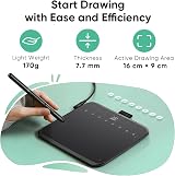 XPPen Deco 640 Drawing Tablet 16K Pressure, 8 Shortcut Keys, 16x9 cm view 4