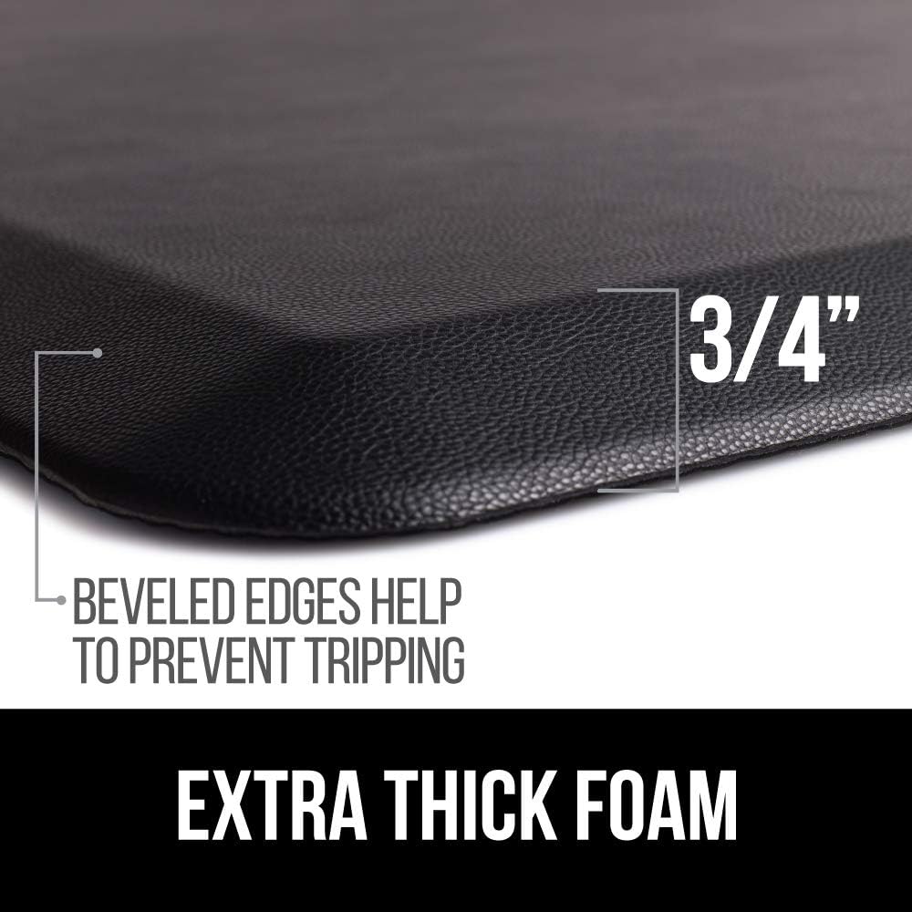 GORILLA GRIP Original Premium Anti-Fatigue Comfort Mat, Phthalate Free, Ships Flat, Ergonomically Engineered, Extra Support and Thick, Kitchen and Office Standing Desk, 32x20, Black: Kitchen & Dining