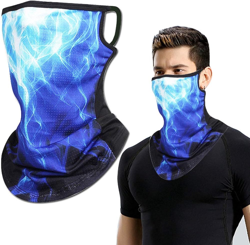 Women Fack Neck Gaiter with Loop Brethable Bananda Mask for Adult