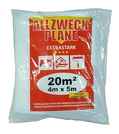 Jufol 10231 Allzweck-Plane 4 x 5 m, extra stark, für Innen- und Außeneinsatz