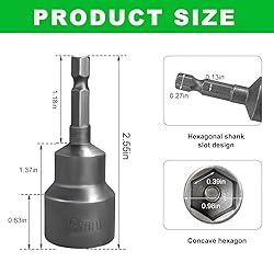 povtii Scissor Jack Socket, 3/4 Inch or 19mm