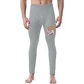 Runhit Long Johns for Men Thermal Pants with Fly Long Thermal Underwear Winter Cold Weather Fleece Thermal Bottoms