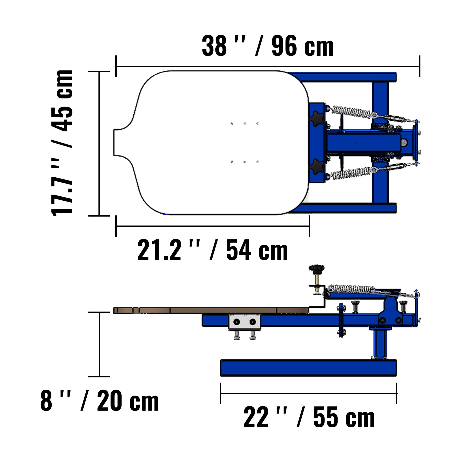 VEVOR Screen Printing Machine, 1 Color 1 Station Silk Screen Printing Press, 21.2x17.7in / 54x45cm Screen Printing Press, Double-Layer Positioning Pallet, Adjustable Tension for T-Shirt DIY Printing