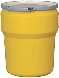 Eagle 10 Gallon Plastic Drum with Lid, Metal