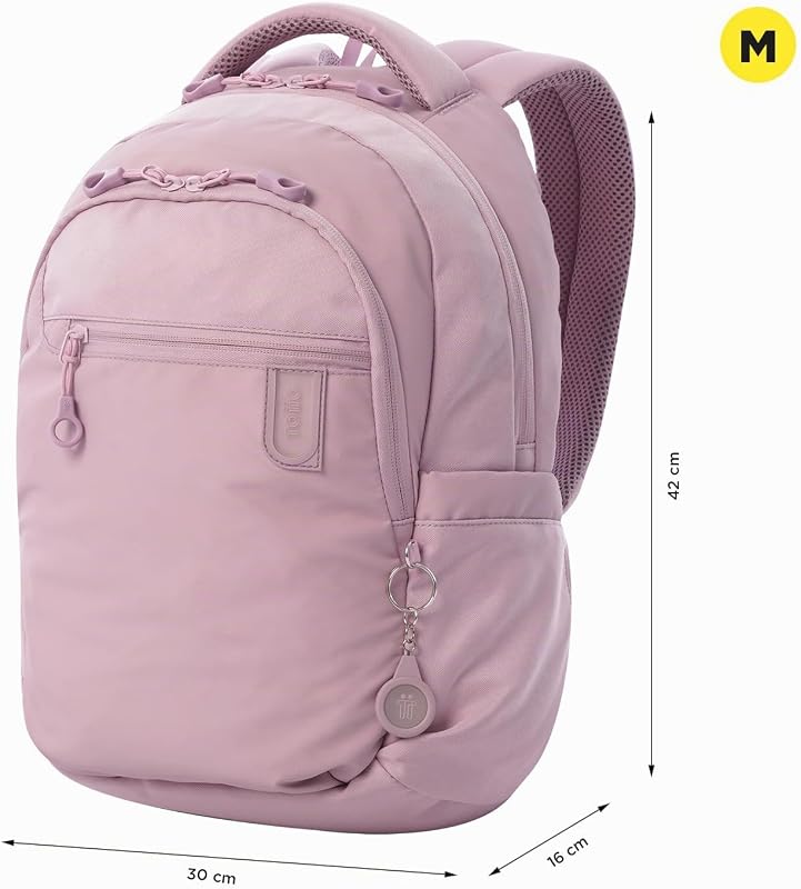 - Mochila para portátil de 14 polegadas, modelo Steif Nara, capacidade de 20 L, compartimento para tablets de 10", bolso para garrafa, alça para a mala, encosto ergonómico, tiras em S, cor Lilases Keepsake