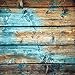 Fovitec StudioPRO Heavy-Duty Photography Vinyl Backdrop Background Worn Aqua Painted Wood Floor - 3 ft x 3 ft