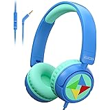 Elecder i43 Kids Headphones with Microphone 85 dB 94dB Volume Limited On Ear Headphones for Kids Girls Boys Foldable Adjustab