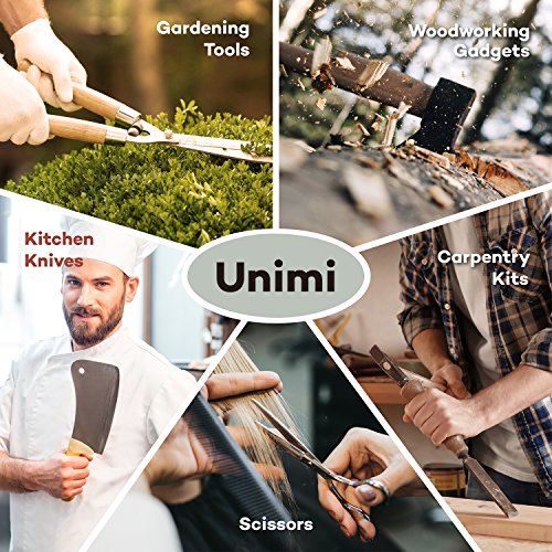 Unimi Whetstone 2-IN-1 Sharpening Stone 1000/4000 Grit Water Stone, Knife Sharpener Rubber Stone Holder Included