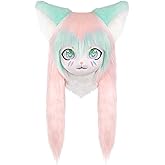 ZFKJERS Cosplay Fursuit Headgear Animal Head Cat Mask Halloween Masquerade Adults Costume Accessories Set