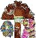 Clearance Pack of 3 Balls Pavia Ruffle Net Style Scarf Yarn (Mix10)
