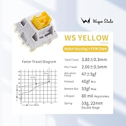 WS Yellow Mechanical Keyboard Linear Lubed
