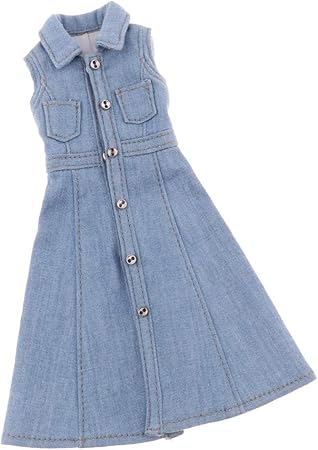 Amazon ドールの服 人形服 デニムワンピース ノースリーブ 1 6スケール Bjd人形 アクセサリー ブルー フィギュア ドール 通販