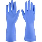 IUCGE Rubber cleaning gloves 3 or 6 Pairs for Household,Reuseable dishwashing gloves for Kitchen.