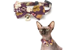 Necoichi Kimono Bow Tie Cat Collar (Purple)