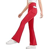 JOCMIC Girls Flare Leggings Kids Bell Bottom High Waisted Yoga Dance Flared Bootcut Pants