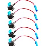 E Support 12v Car Add-a-circuit Fuse TAP Adapter Mini ATM APM Blade Fuse Holder Pack of 5
